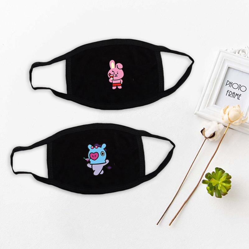 Khẩu trang cotton chống sương mù in họa tiết BTS | BigBuy360 - bigbuy360.vn