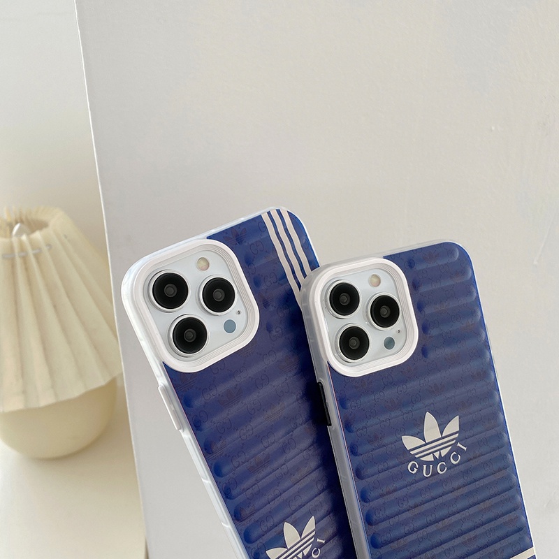 Ốp Điện Thoại GUCCI X Adidas Họa Tiết Kẻ Sọc Sang Trọng Cho iphone 13 Pro Max i13 13pro 11ProMax i11 X XR Xs Max 12Pro 12 Pro Max