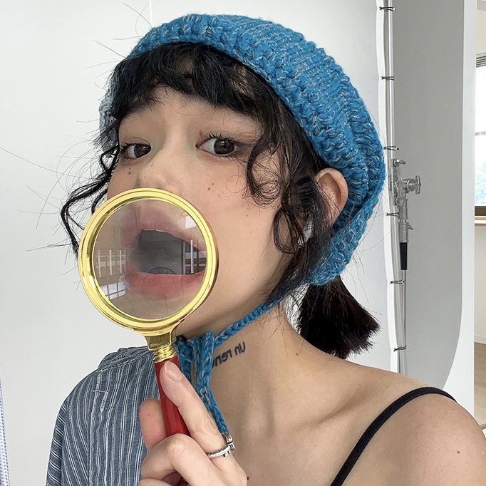 Mũ nồi dệt kim MG STUDIO thiết kế dây buộc thời trang