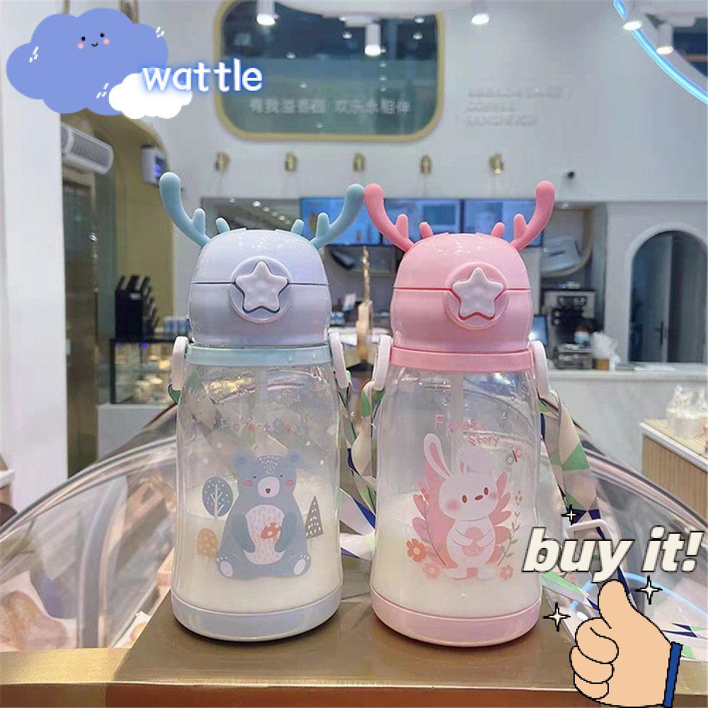 Bình Nước Dung Tích 600ML In Họa Tiết Hoạt Hình Cho Bé