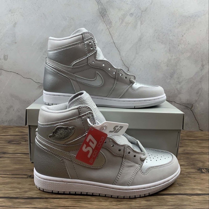(FREESHIP+QUÀ) Video Giày thể thao AIR JORDAN 1 CO Japan Neutral Grey (2020) xám bạc cao cổ x ! . .