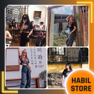 Áo croptop cộc tay 💖FREESHIP💖 Croptop nữ dưới 55kg - Motor harley cổ tròn cá tính