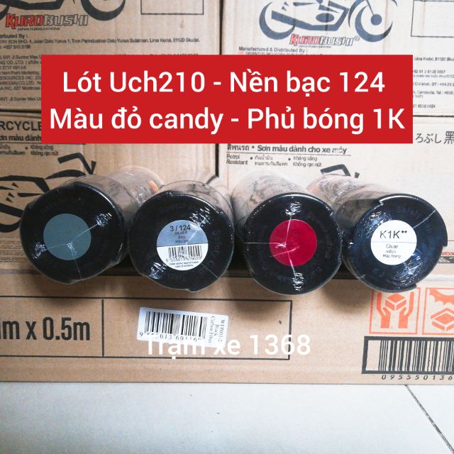 COMBO 4 CHAI MÀU ĐỎ CANDY SƠN XỊT SAMURAI UCH210 - 124 - Y138 - K1K