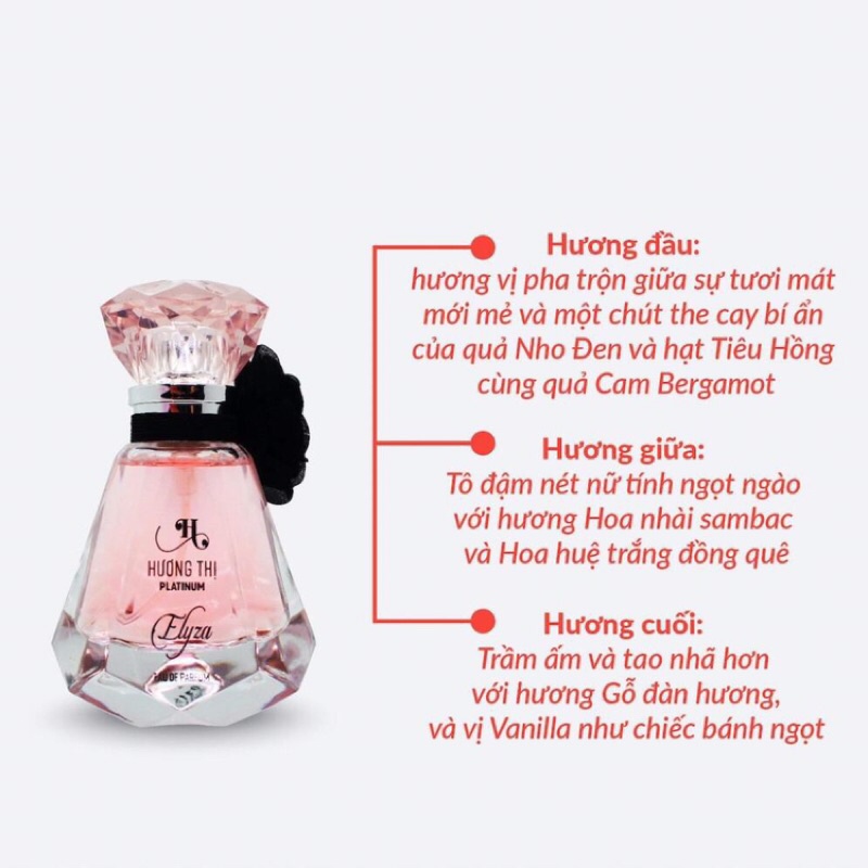 Nước hoa Nữ ELYZA Mỹ phẩm Hương thị lưu hương 8-10h 30ml