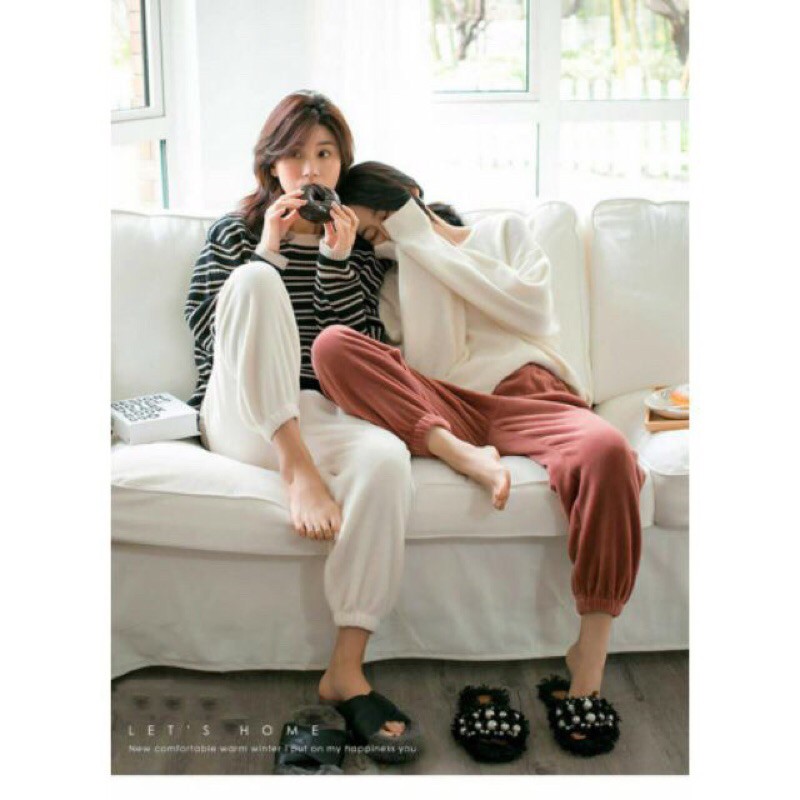 Quần Nỉ Bông Nữ Lông Cừu SIêu Ấm | BigBuy360 - bigbuy360.vn