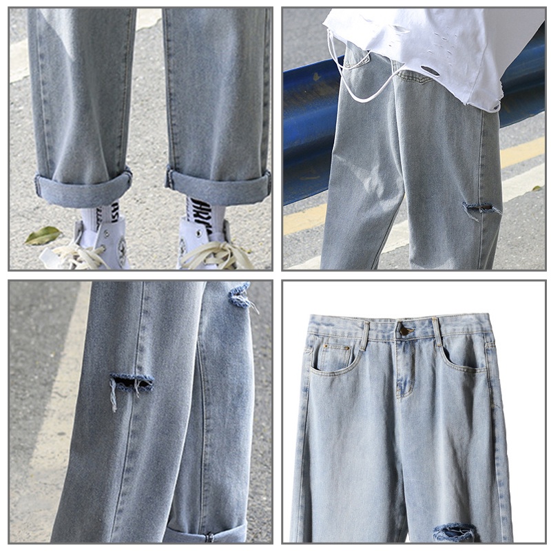 Quần jeans AOKANG dài 9 tấc thời trang phong cách Hàn Quốc cho nam