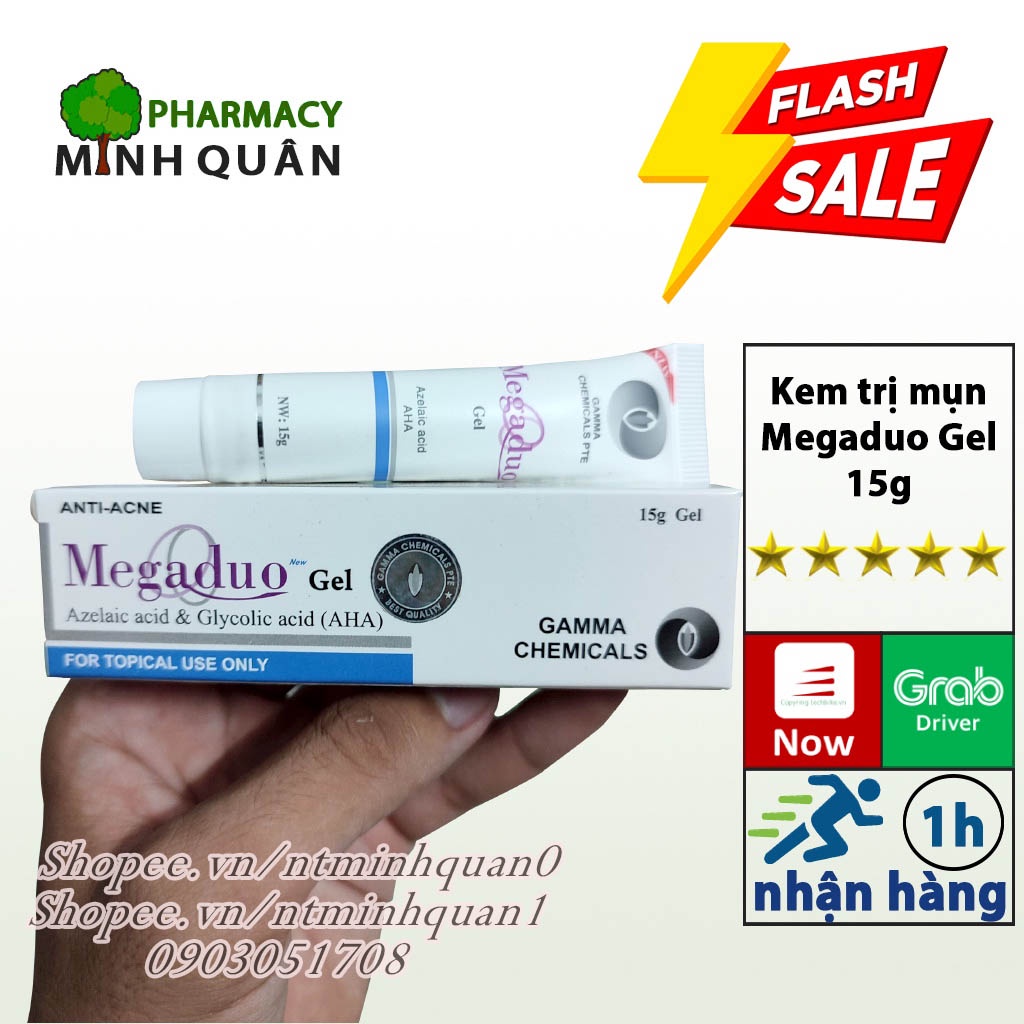 Gel mụn Mega duo 15g đánh bay mụn đầu đen _MINH QUÂN2