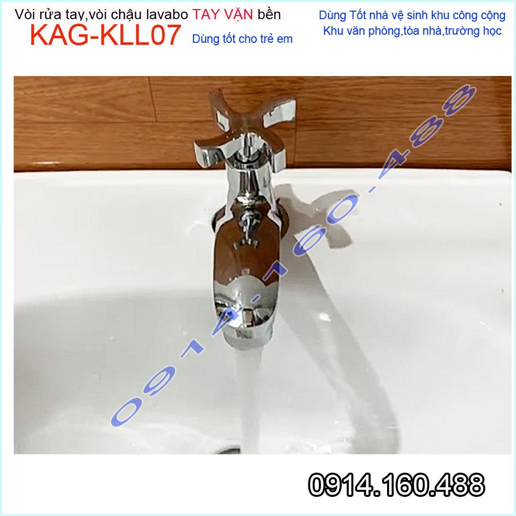 Vòi lavabo lạnh KAG-KLL07, vòi chậu rửa mặt tay vặn cao cấp nước chảy mạnh sử dụng tốt