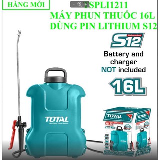 Bình xịt 16l dùng pin lithium s12 total tspli1211 không kèm pin và sạc