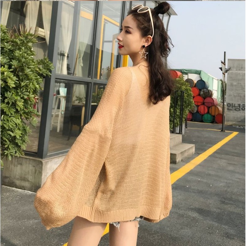 [Áo khoác nữ Cardigan] Áo khoác nữ len mỏng phong cách Hàn Quốc  Sexy, đi phố, đi dạo , đi chơi