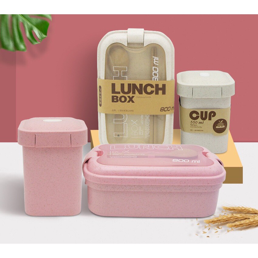 Hộp cơm giữ nhiệt 1 ngăn lớn lunch box 800ml tiện dụng