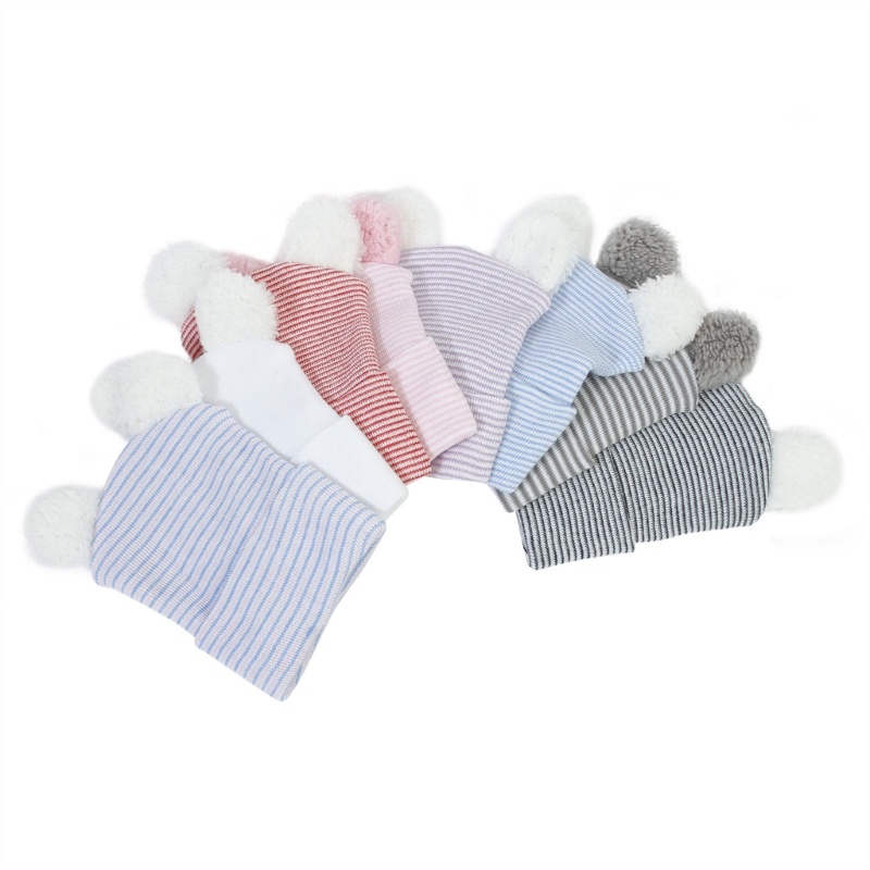 Mũ Cotton Dệt Kim Đính Tai Dễ Thương Cho Bé Chụp Ảnh