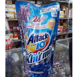 Nước Giặt Attack Khử Mùi Túi 1.4kg Hương Oải Hương