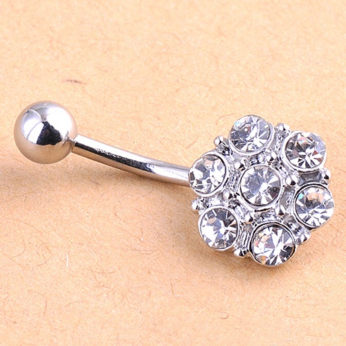 Khuyên cơ thể dạng tròn đính đá xinh xắn