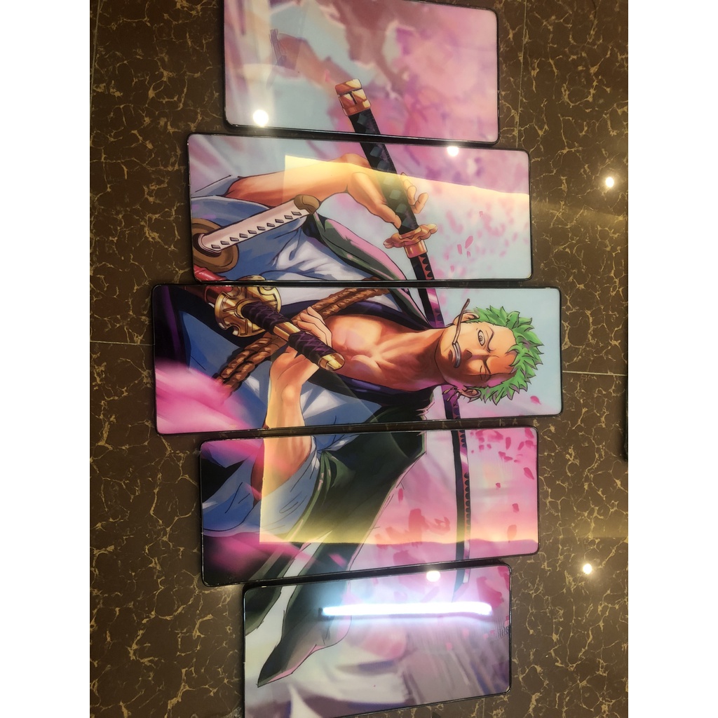 Set 5 Tranh One piece Tráng Gương Cao Cấp Luffy/ Zoro/ Sanji/ ACE Tráng Trí Phòng Khách/ Game/ Phòng Ngủ