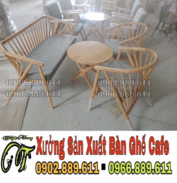 Bàn ghế gỗ cóc cafe