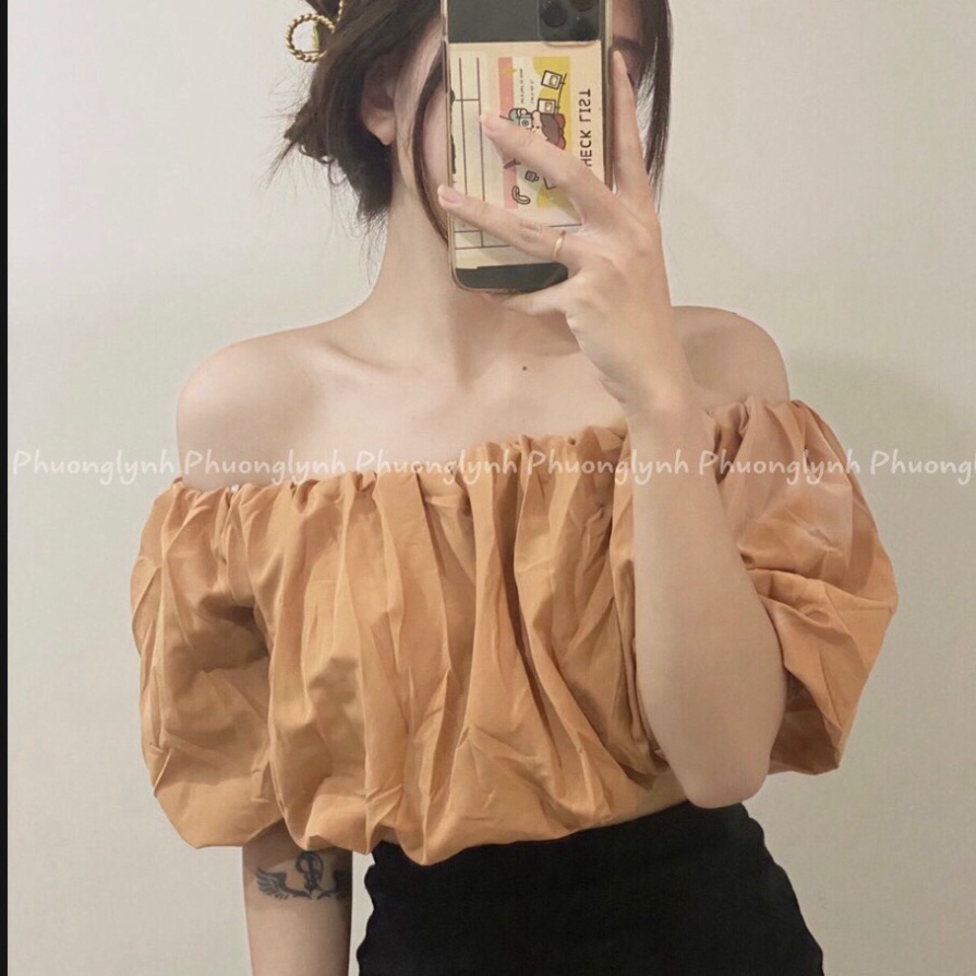 Áo trễ vai tay bồng 2 lớp (kèm video thật) MS36/GN40 | BigBuy360 - bigbuy360.vn