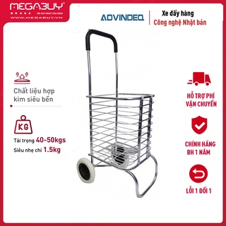 Xe kéo đi chợ gấp gọn 2 bánh nhập khẩu ADVINDEQ TL-90C, xe đẩy kéo hàng đi chợ gấp gọn nhẹ mini siêu thị giá rẻ