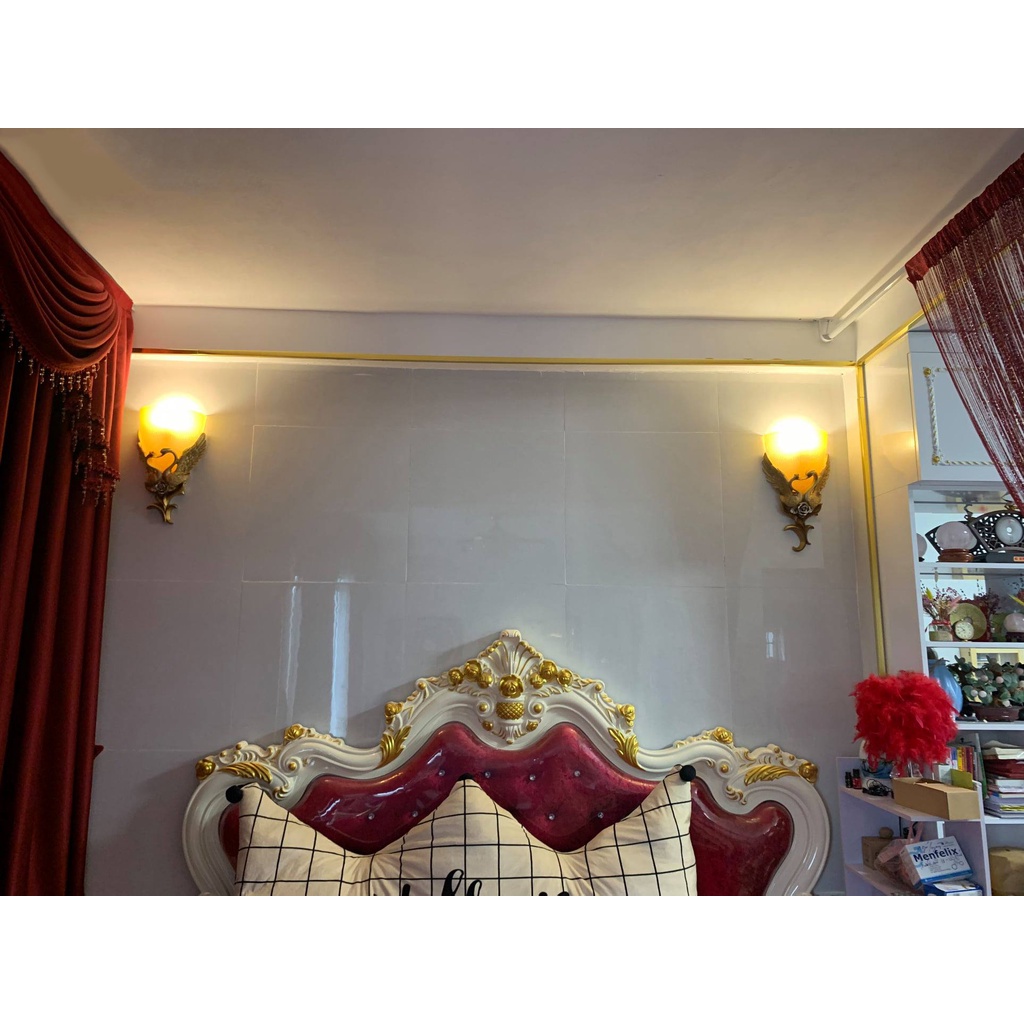 Đèn tường hắt thủy tinh Composite trang trí  nhà cửa - phòng khách