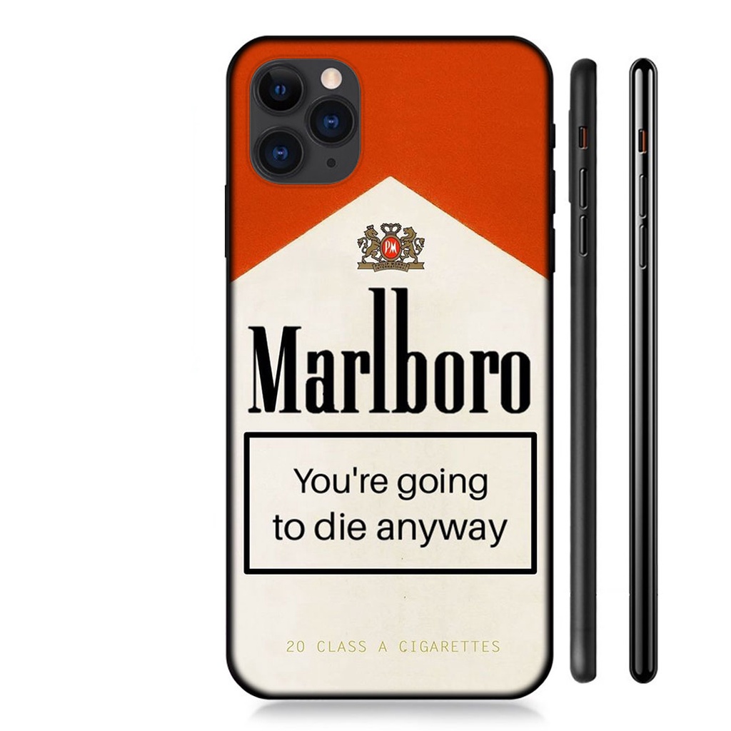 Ốp điện thoại silicon mềm hình logo marlboro cho iPhone 11 12 Pro Max mini SE 2020 HOOP66