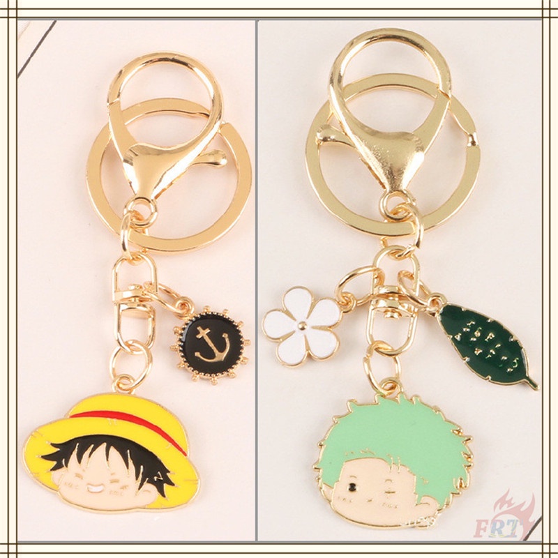 ✪ Một Mảnh - Móc Khóa Luffy & Zoro ✪ 1 Vỏ Bảo Vệ Hộp Đựng Tai Nghe Airpods Bằng Hợp Kim Hình Anime Dễ Thương