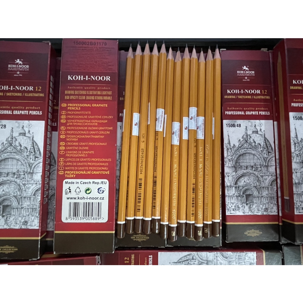 COMBO 12 Bút chì Tiệp 1500 Chính Hãng Koh-I-Noor