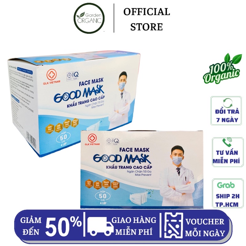 KHẨU TRANG Y TẾ 4 LỚP KHÁNG KHUẨN CAO CẤP - 50C/HỘP