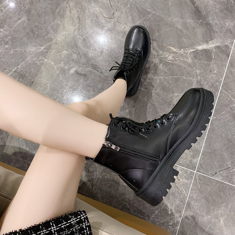 (XẢ HÀNG) GIÀY BỐT BOOTS NỮ KHÓA KÉO CÁ TÍNH KÈM ẢNH CHI THẬT CHI TIẾT