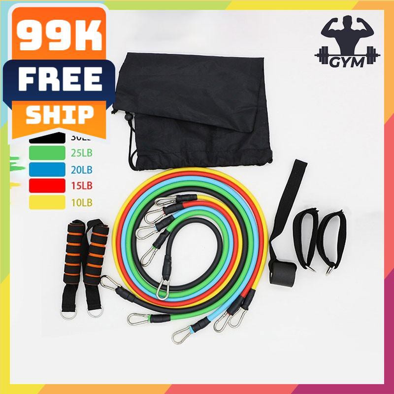 FLASH SALE🎁 Bộ 5 Dây Ngũ Sắc Tập Gym-Dây Kéo Đàn Hồi Đa Năng-freeship 50k-giảm giá rẻ vô địch-hà nội & tphcm