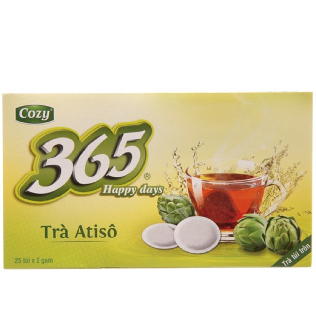 Trà atisô Cozy 365 Daily Tea hộp 25 gói 50g