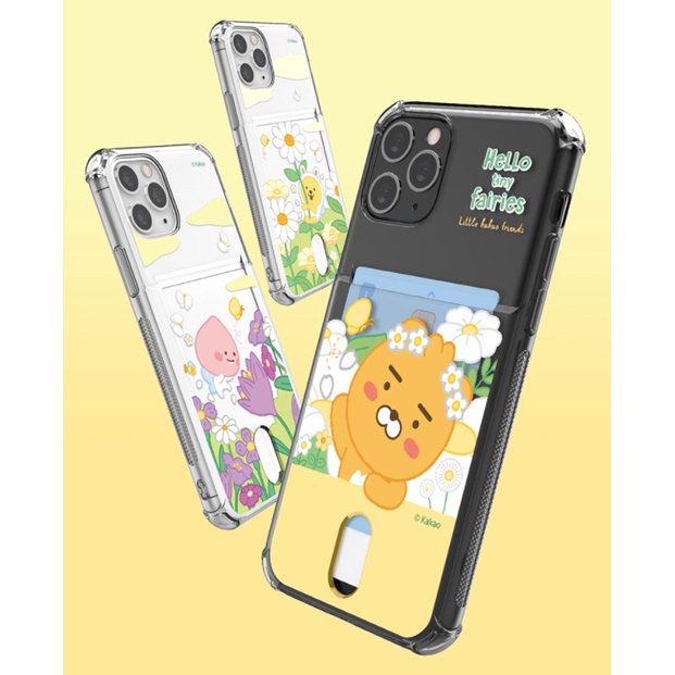 Ốp điện thoại cứng có ngăn đựng thẻ trong suốt họa tiết kakao friends cho IPHONE14 14PRO IPHONE13 13PRO IPHONE12 12PRO 12PROMAX 11 11PRO