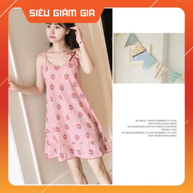 Váy Ngủ 2 Dây Kèm Bịt Mắt Loại 1 Túi Zip