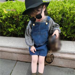 Đầm Yếm Denim Cho Bé Gái