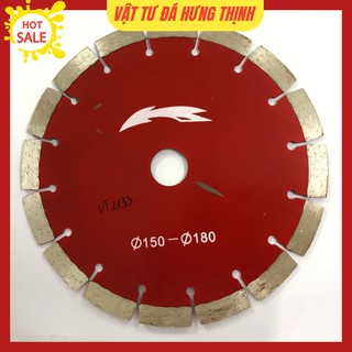 Lưỡi Cắt Đá Granite Ø180- Lưỡi cắt ngọt, me sáng, cát nhẹ tay