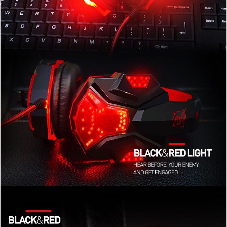 Tai nghe chuyên game thủ Plextone PC780 - đèn LED - Có Mic - Headphone gaming mã pc780