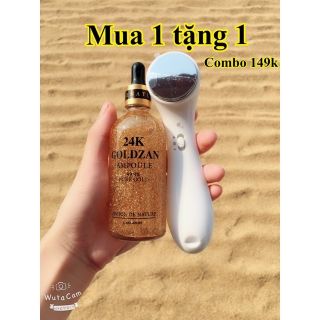 SERUM BỤI VÀNG 24K GOLDZAN TẶNG KÈM MÁY MASSA ION ( HÀNG CHUẨN LOẠI 1)
