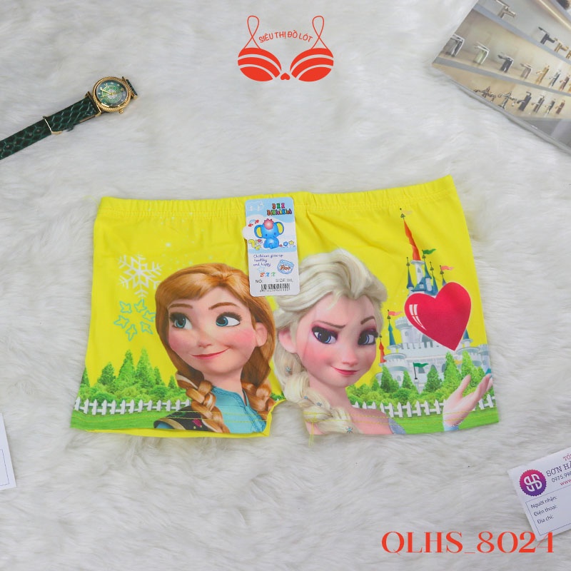 Quần Lót Đùi BÉ GÁI Cotton Mềm Mịn, Quần Chip TRẺ EM Nhiều Màu Hình Elsa Dễ Thương [#QLTE 8024]