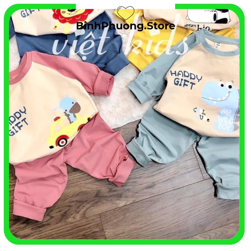 Bộ Thun Lạnh Dài Tay Cho Bé, Bộ Đồ Thu Đông Mặc Nhà Cho Bé Trai Gái Minky Mom 1 2 3 4 Tuổi Binhphuong.Store