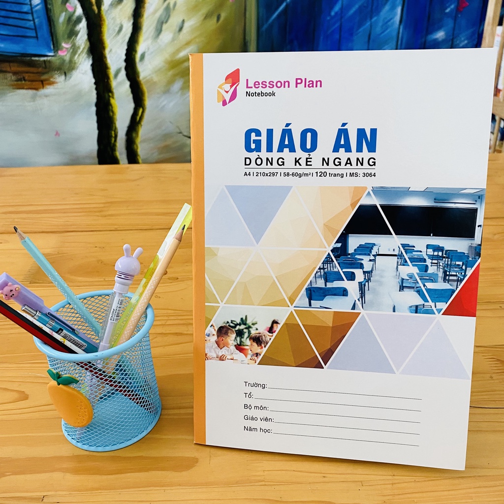 Sổ giáo án dòng kẻ ô ly Lesson Plan 120tr 200tr