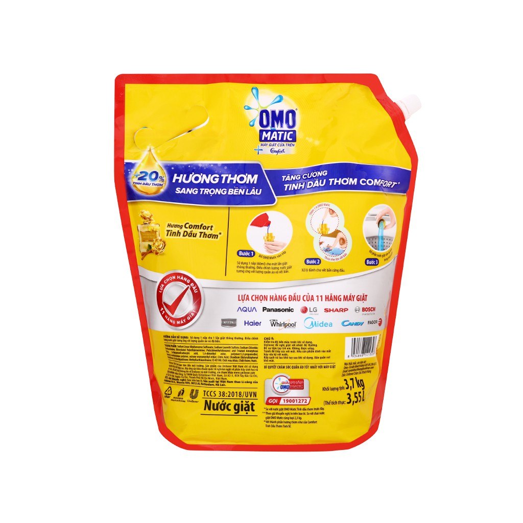 Nước giặt Omo Túi Đại 3,7kg