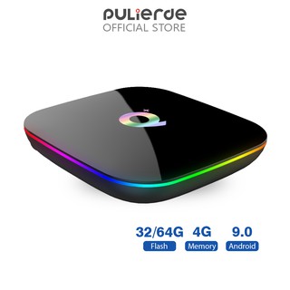 Đầu tivi Pulierde Q+ Android 9.0 H6 DDR 4G Flash 32/64G 6K lõi tứ 64 Bit
