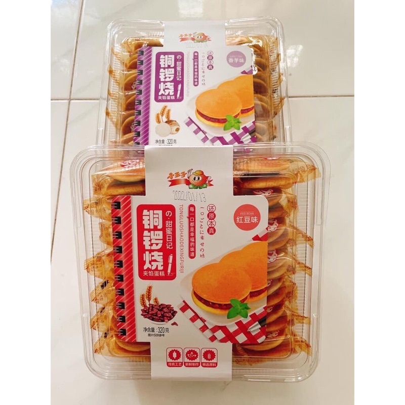 Bánh rán Doremon nhân đậu đỏ và khoai môn,hộp 320g,