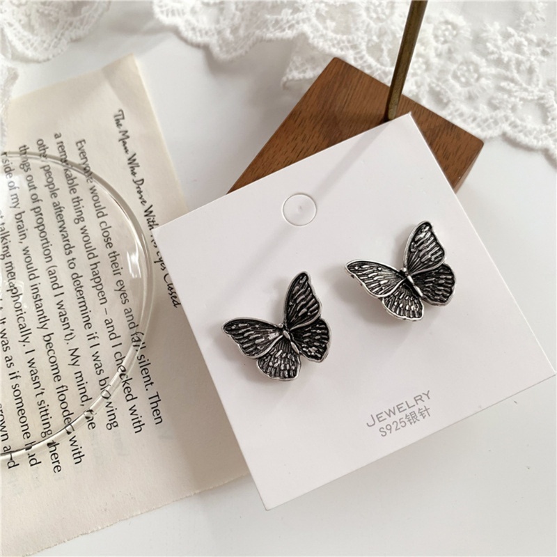 Bông Tai Hình Bươm Bướm Phong Cách Retro Pháp Dành Cho Nữ