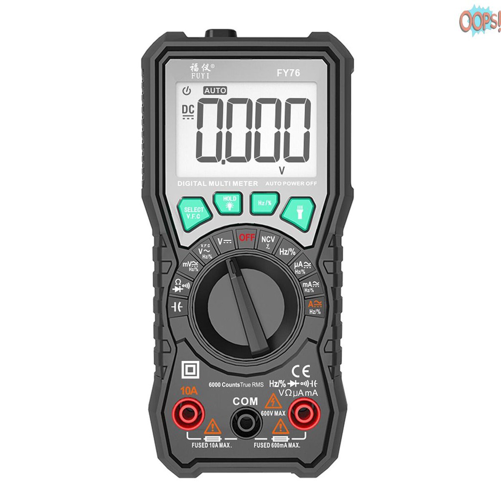 Máy Đo Vạn Năng Kỹ Thuật Số Tự Động 6000 Ac Dc Fy76 Và Phụ Kiện