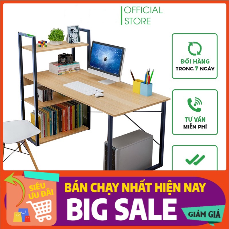 Bàn Máy Tính Kết Hợp Giá Sách Crazy Chính Hãng - GM12