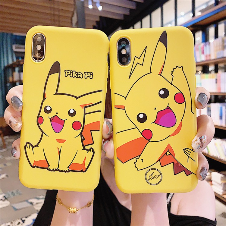 ốp lưng Samsung A71 A51 A20S A30S A50S A10S A10 A20 A30 A50 A70 A6 A7 A8 A9 2018 Couple Cartoons Pikachu jelly Phone Case