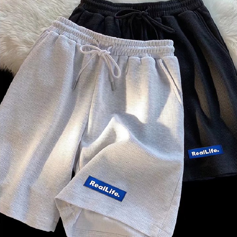 Quần Short Dáng Rộng Thoáng Khí In Chữ Phong Cách Hip Hop Nhật Bản Cá Tính Cho Nam Size M-3XL