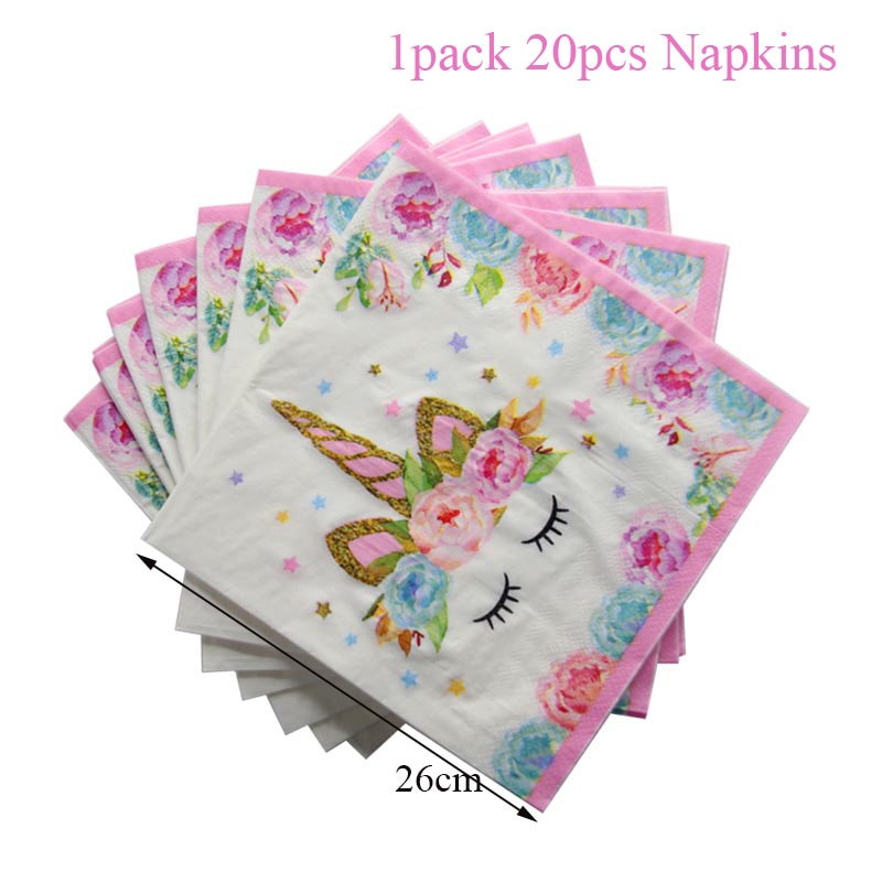 Bộ phụ kiện trang trí bánh kem hình kỳ lân dễ thương