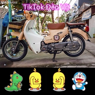 Tiktok Motorcycle Duck Lights for Car Wireless Laser Projector Cartoon Pikachu Decorative PVC character Pattern Enoki