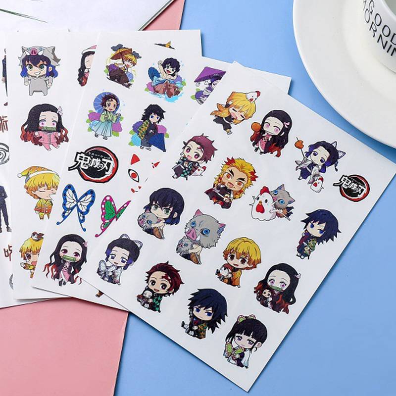 3 tấm mini tatto Bộ Nhiều Mẫu anime Hình Xăm Dán, Hình Xăm mini Tattoo Cao Cấp Anime Demon Slayer Kimetsu No Yaiba Tattoo Stickers Kamado Tanjirou Nezuko Agatsuma Zenitsu Hashibira Inosuke Kochou Shinobu